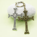 Zinc Alloy Simple Cross Keychain Gift Key Ring view 4