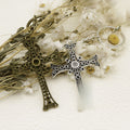 Zinc Alloy Simple Cross Keychain Gift Key Ring view 3