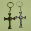 Zinc Alloy Simple Cross Keychain Gift Key Ring view 1