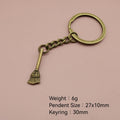 Metal Mini Broom Keychain Novelty Bag Charm Gift view 2