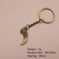 Metal Dragon Tooth Keychain Bag Charm view 2