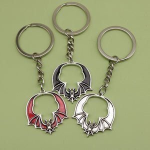 Zinc Alloy Halloween Bat Keychain Bag Charm Gift