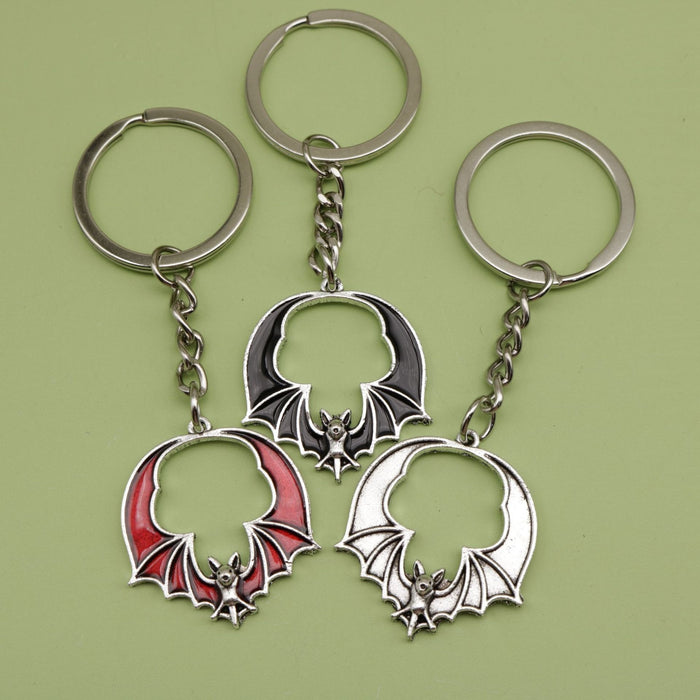 Zinc Alloy Halloween Bat Keychain Bag Charm Gift