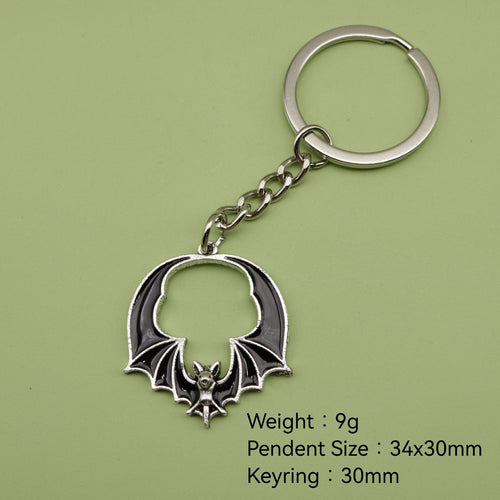 Zinc Alloy Halloween Bat Keychain Bag Charm Gift