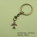 Zinc Alloy Simple Airplane Keychain For Travel Bag Charm view 2