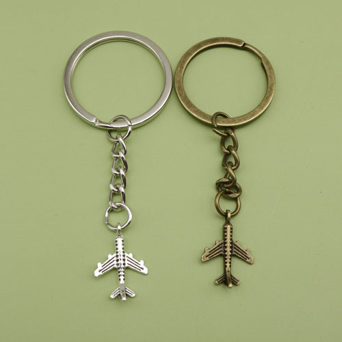 Zinc Alloy Simple Airplane Keychain For Travel Bag Charm