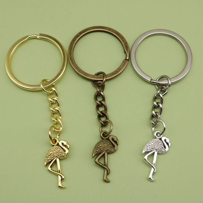 Metal Cute Summer Flamingo Keychain Bag Charm Gift