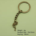 Metal Cute Summer Flamingo Keychain Bag Charm Gift view 2