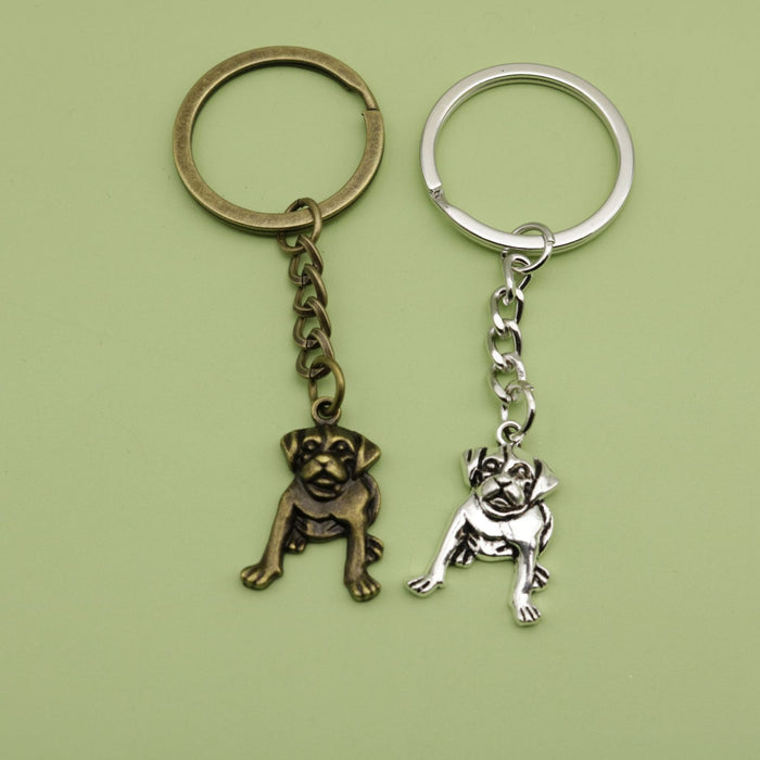 Zinc Alloy Cute Dog Keychain Bag Charm Fashion Accessory