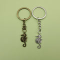 Metal Seahorse Shape Keychain Ocean Bag Charm Gift view 1