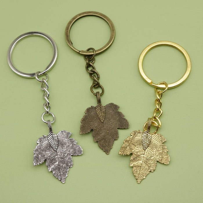 Zinc Alloy Leaf Keychain Bag Charm Gift – Antique Copper