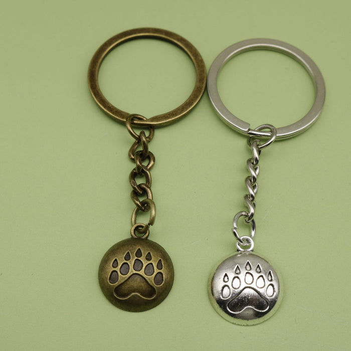 Zinc Alloy Footprint Keychain For Bag Charm Gift