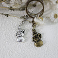 Metal Snowman Shape Keychain Winter Bag Charm Holiday Gift view 3