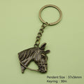 Zinc Alloy Horse Head Keychain For Bag Charm Gift view 2