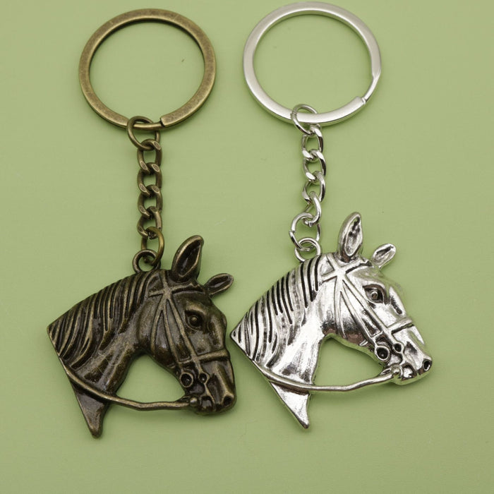 Zinc Alloy Horse Head Keychain For Bag Charm Gift