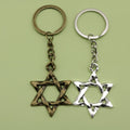 Zinc Alloy Simple Hexagram Keychain For Bag Charm Gift view 1