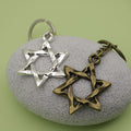 Zinc Alloy Simple Hexagram Keychain For Bag Charm Gift view 4