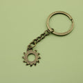 Metal Simple Gear Keychain Industrial Style Key Ring Gift view 6
