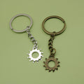 Metal Simple Gear Keychain Industrial Style Key Ring Gift view 1