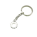 Metal Simple Gear Keychain Industrial Style Key Ring Gift view 5