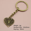 Metal Heart Butterfly Keychain Gift view 2