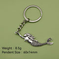 Metal Mermaid Keychain Bag Charm view 2