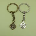 Metal Geometric Chinese Knot Keychain Bag Charm – Antique Copper view 1