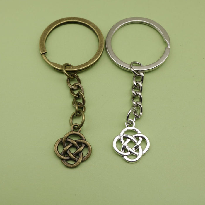 Metal Geometric Chinese Knot Keychain Bag Charm – Antique Copper