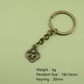 Metal Geometric Chinese Knot Keychain Bag Charm – Antique Copper view 2