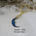 Metal Moon Keychain Bag Charm view 2