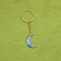 Metal Moon Keychain Bag Charm view 1