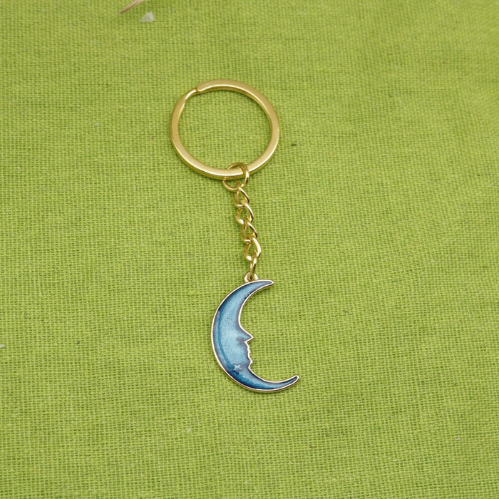 Metal Moon Keychain Bag Charm
