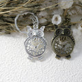 Zinc Alloy Owl Clock Keychain Bag Charm Gift view 3