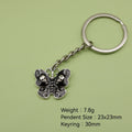 Metal Minimalist Butterfly Keychain Bag Charm Gift Accessory view 2