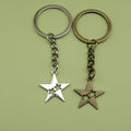 Metal Five Point Star Keychain Bag Charm – Antique Copper view 1