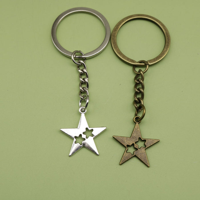 Metal Five Point Star Keychain Bag Charm – Antique Copper