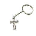 Metal Simple Cross Keychain Bag Charm Gift view 5