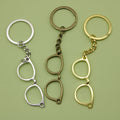 Metal Glasses Keychain Minimalist Bag Charm Gift view 1