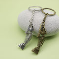 Metal Fish Bone Keychain Minimalist Bag Charm Gift view 3