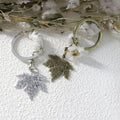 Metal Minimalist Maple Leaf Keychain Bag Charm view 3