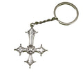 Zinc Alloy Cross Keychain Simple Bag Charm Key Ring view 5
