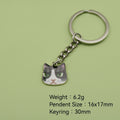 Metal Cat Face Keychain Cute Bag Charm Key Ring view 2