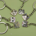 Metal Cat Face Keychain Cute Bag Charm Key Ring view 1