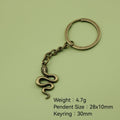 Metal Minimalist Snake Keychain Bag Charm Gift Accessory view 2