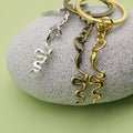 Metal Minimalist Snake Keychain Bag Charm Gift Accessory view 3