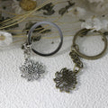 Metal Simple Lotus Flower Keychain Elegant Bag Charm Gift view 3
