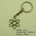 Metal Star Hexagram Keychain Bag Charm Gift view 2