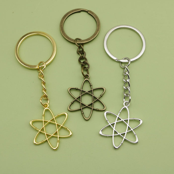 Metal Star Hexagram Keychain Bag Charm Gift