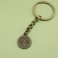 Metal Minimal Round Tree Keychain Bag Charm Gift view 6