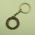 Zinc Alloy Simple Olive Branch Keychain Bag Charm Gift view 6